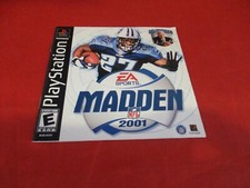 Madden 2001 Playstation 1 PS1 Instruction Manual Booklet ONLY