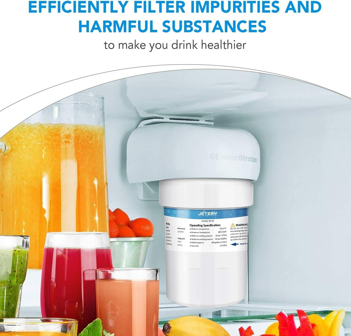 2 Filtri Acqua Per Frigoriferi GE Modelli MWF, MWFA, MWFP, GWF - Foto 4