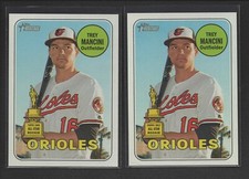2018 Topps Heritage ERROR VARIATION 1969 Trophy *** TREY MANCINI  SP #250   MINT