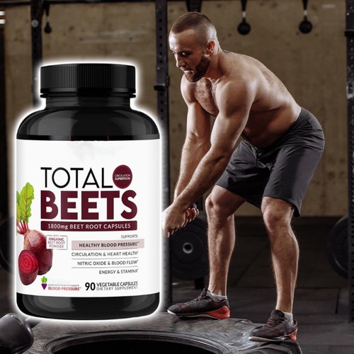 Nitric Oxide Beetroot Capsules-Total Beets 1800mg Beet Root Capsules - 90PCS. - Picture 4 of 11