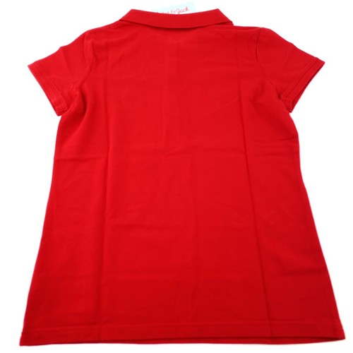 Cat & Jack Girls Size L Plus 10/12 Uniform Polo Shirt Collar Red - Picture 2 of 9