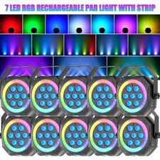 Wireless Outdoor Rechargeable Battery 7LED RGB Par Lights Stage Lighting DMX512