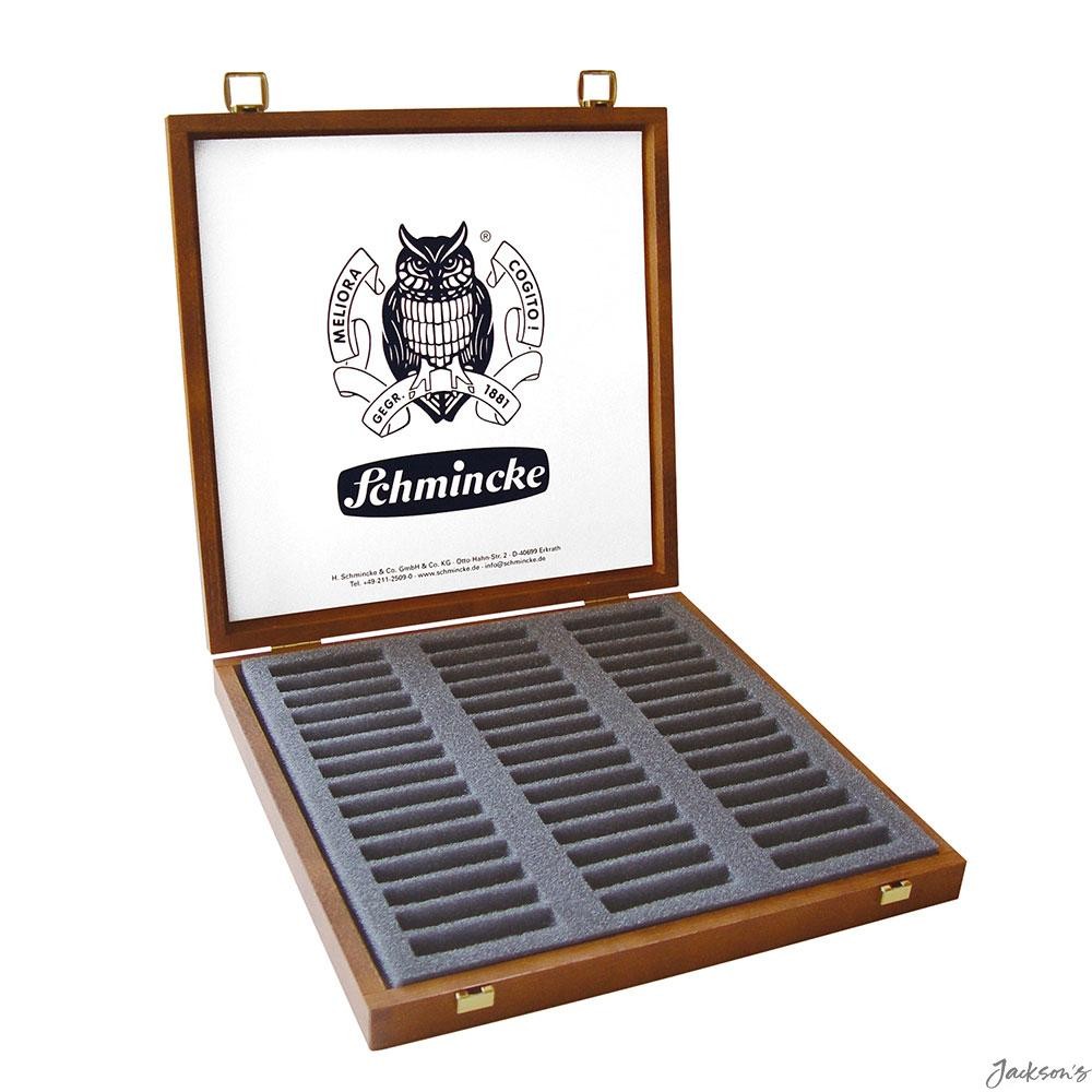 Schmincke Empty Pastel Box Wooden 29.5cm Holds 45 Pastels Storage Case