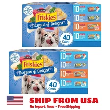 Friskies Oceans of Delight Variety Pack Canned Cat Food, 5.5-oz can, case of 80