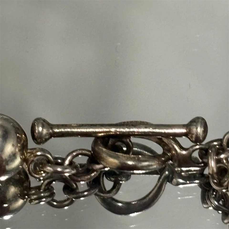 Pulsera Michael Dawkins de plata esterlina noche estrellada con cuentas cierre de palanca 7 pulgadas Foto 2 de 4