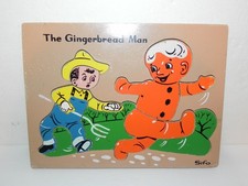 Vintage Sifo Wooden Puzzle - 'The GINGERBREAD Man' - Free Ship 