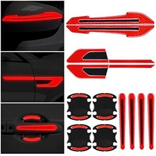 12 Pieces Reflective Car Stickers Set Rearview Mirror Reflective Warning Red