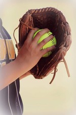 Neon Softball Notizbuch: 150 Seiten liniert 6x9 Journal Tagebuch