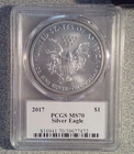 2017 Silver American Eagle BU PCGS MS70 Peed Auto (472)