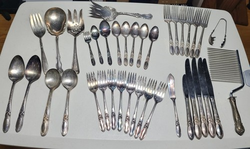 Community White Orchid flatware Lot