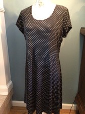 NWT Michael Kors W-XL Black with White Dots Dress Y2K Boho Chic Whimsy Cottage
