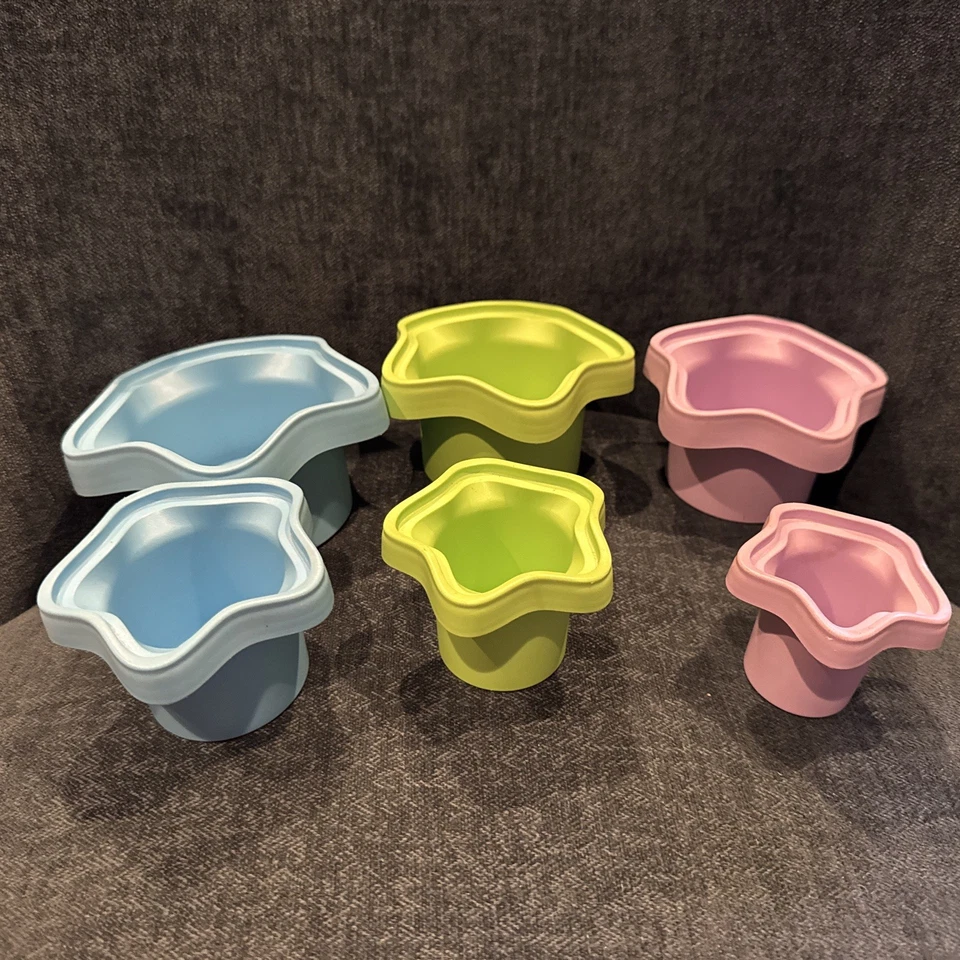 My First Green Toys Stacking Cups Stars Made In USA Clean - Image 2 of 4