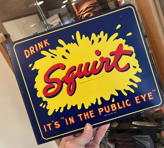 SQUIRT SODA COLA ADVERTISING VINTAGE SCIOTO COLA D/S DEALER GAS OIL RARE VGC