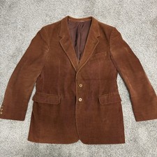 Vintage Montgomery Ward Brown Corduroy Jacket Men  s Size 42R Sports Coat 70  s