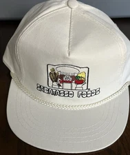 Sabatasso Foods White SnapBack Hat W/ Rope 1980's Logo Retro Design FREE SHIP
