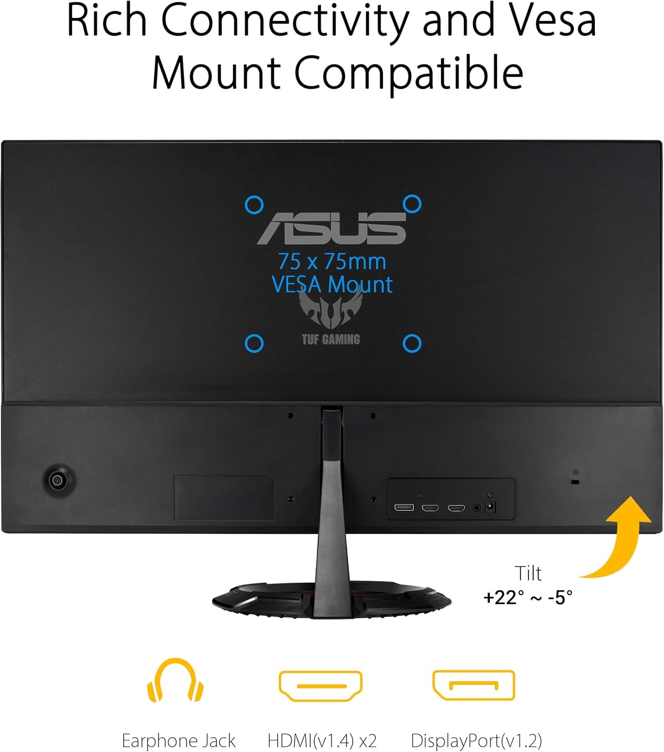 Asus VG249Q1R TUF Gaming 23.8&rdquo; Full HD Monitor - Black