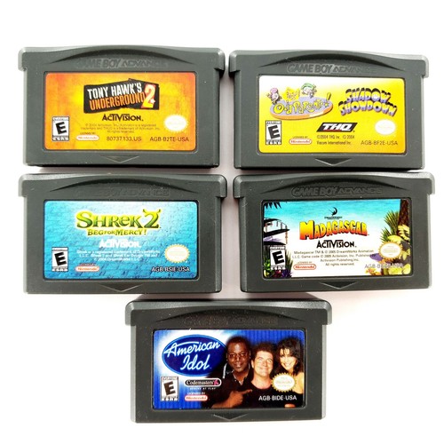 Nintendo Game Boy Advance Games Lot Of 5 Authentic Cartridges Only Tested Works