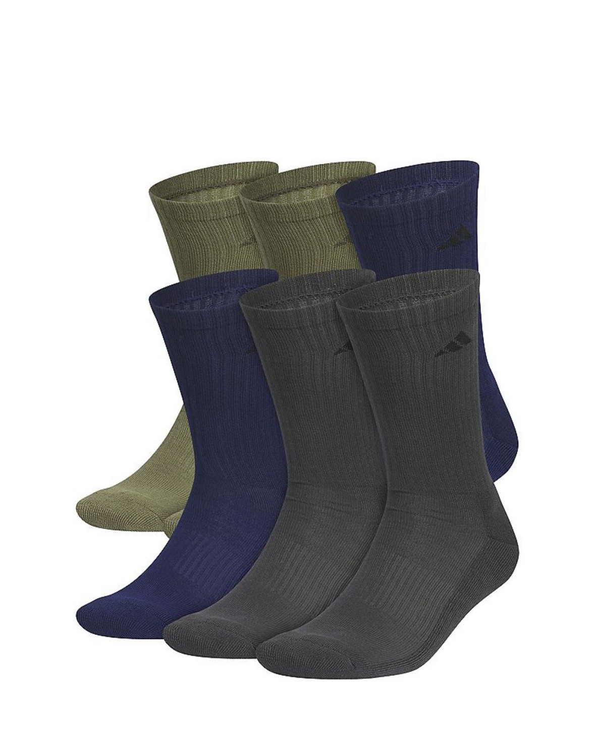 Adidas Men’s Cushioned Crew Socks 6-Pack –  Size Large 8–12