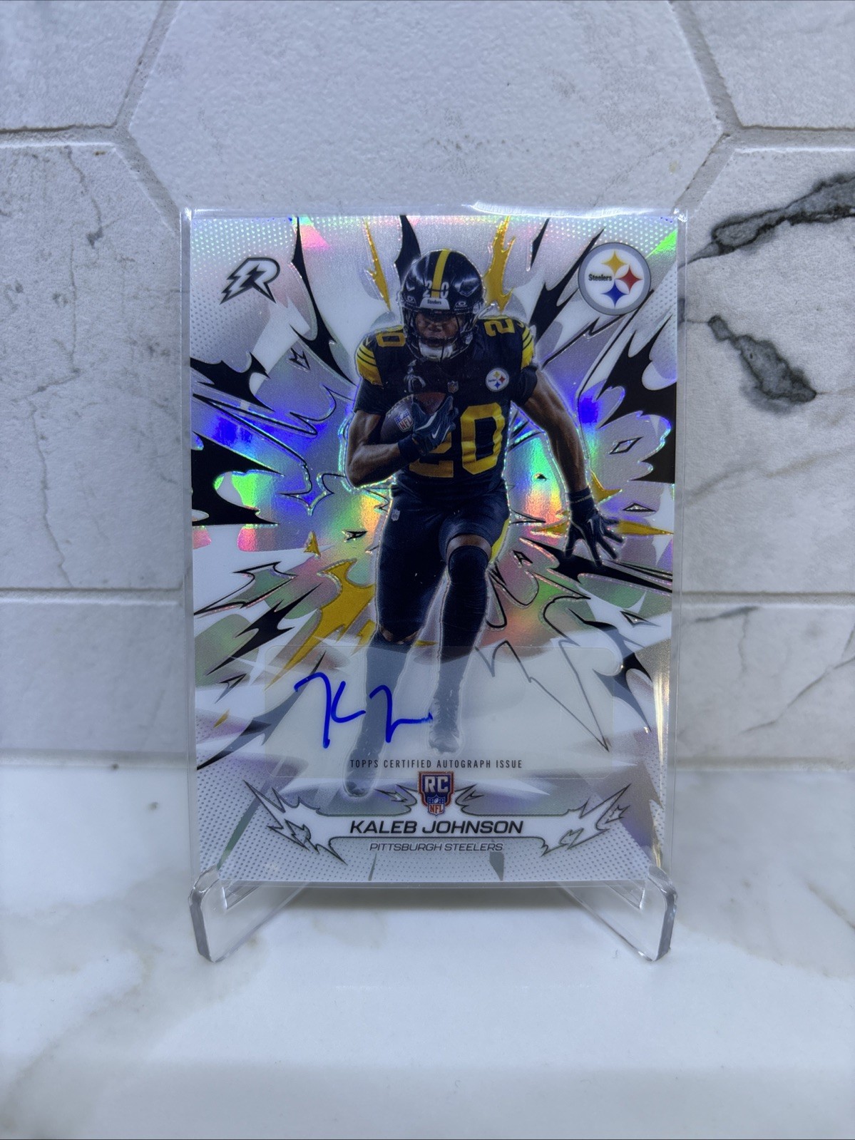 Topps 2026 Kaleb Johnson Steelers Rookie Autograph Auto Card #179