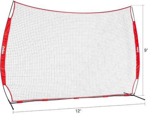 ZELUS Collapsible Barricade Backstop Net 12x9 ft, for Lacrosse, black - Picture 2 of 12
