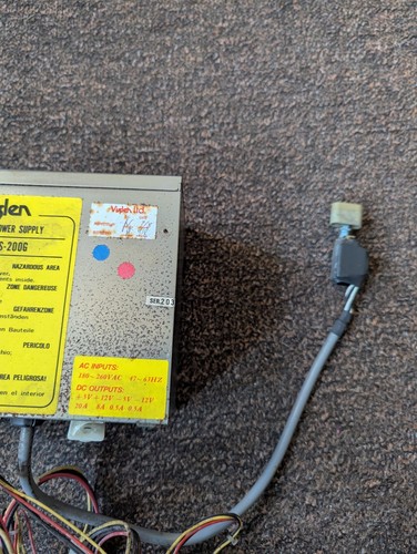 Viglen SS-200G Power Supply 200W PSU For Parts - Afbeelding 3 van 10