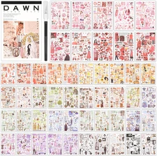 Vintage Washi Stickers for Scrapbooking, Scrapbook Stickers for Junk Journals, 5