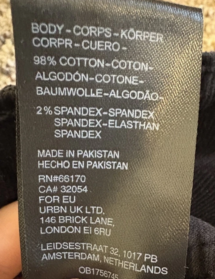 "Pantalones acampanados We The Free Free People negros de pana tiro alto talla 30 entrepierna 32""" Foto 3 de 4