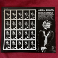 Legends of Hollywood: Katharine Hepburn Commemorative Stamp Sheet