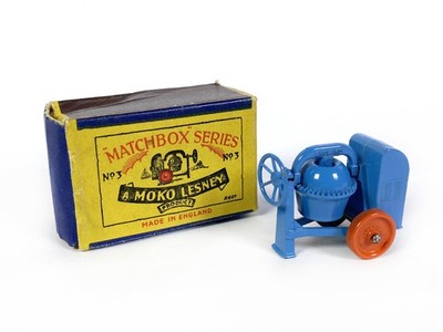 Lot 8477 Matchbox Moko No. 3a Cement Mixer Betonmischer blau um 1955 in OVP