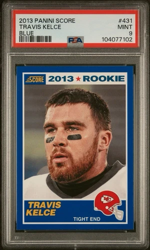 2013 Score Travis Kelce Blue #431 PSA 9 Rookie