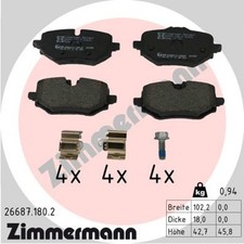 Bremsbelagsatz Scheibenbremse ZIMMERMANN 26687.180.2 für BMW X1 U11 2er Active