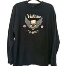 Kawasaki Vulcan Motorcycles T-Shirt Velvet Skull Black Long Sleeve Y2K Men's 2Xl
