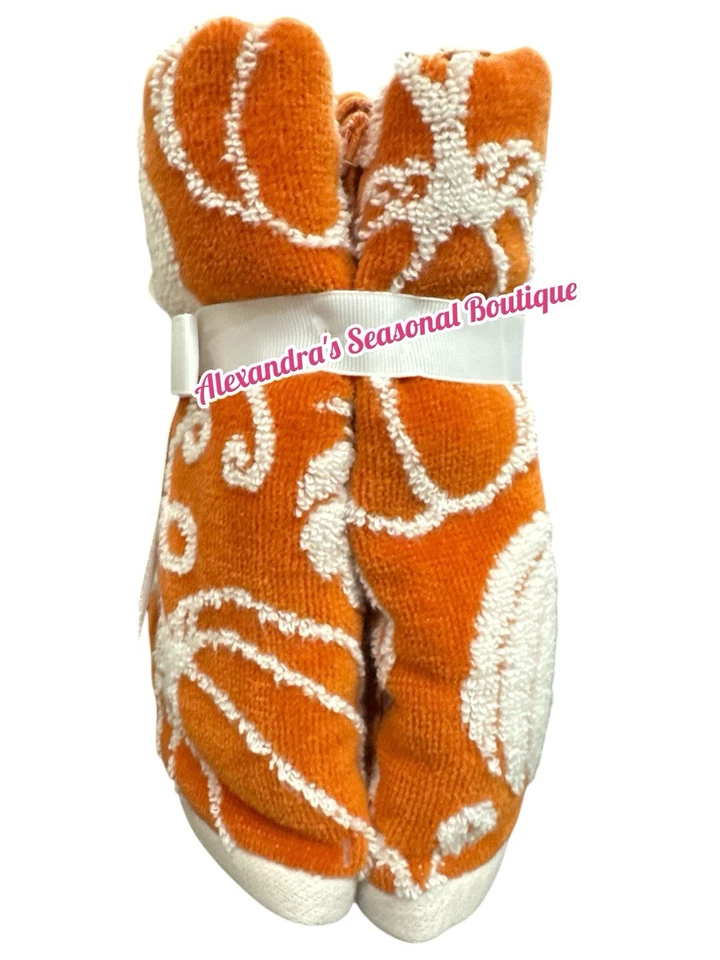 Fall Harvest Thanksgiving Set Of 2 Hand Towels Pumpkins Halloween 100% Cotton  - Image 3 of 4