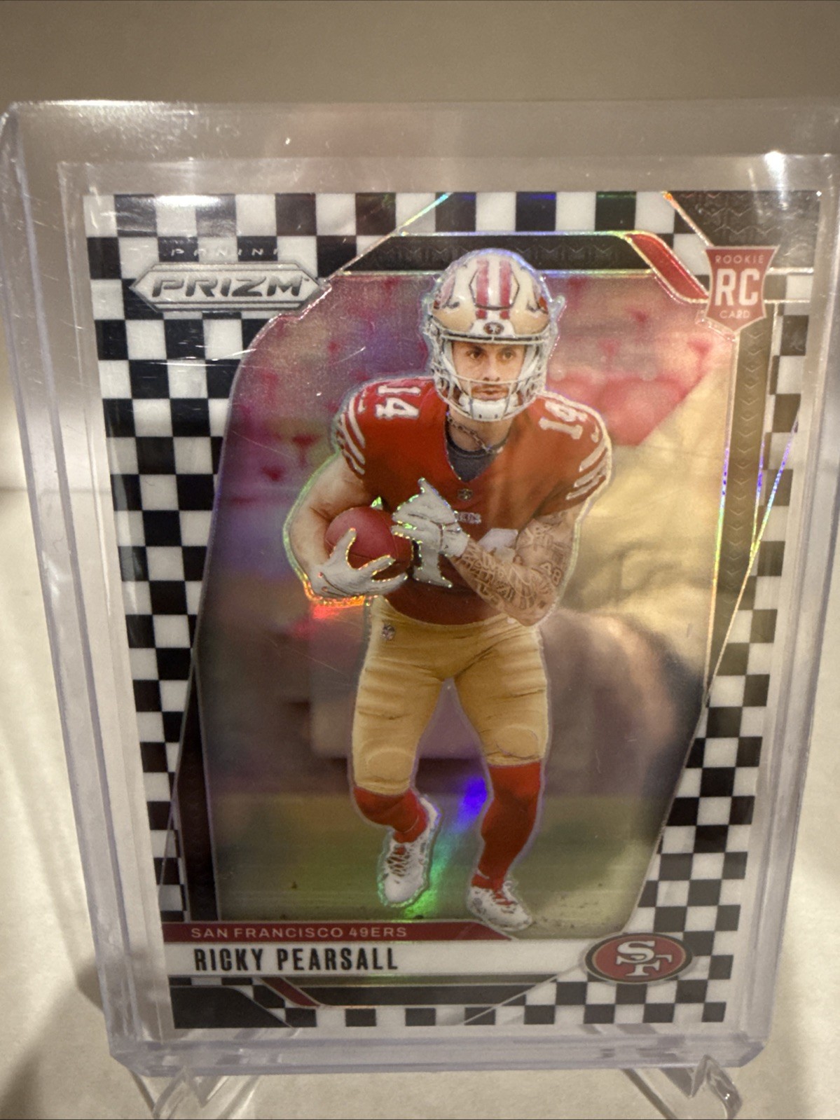 2024 Panini Prizm - Rookies Ricky Pearsall #383 Black & White Checker Prizm (RC)