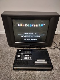 VINTAGE ColecoVision Console w/ 2 Controllers, Adapter, 5 Games Works