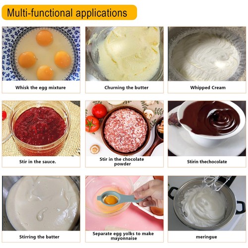 3-Piece Whisk Set with Yolk Separator - Semi-Auto & Manual Cooking Whisks for... - 第 6/7 張圖片