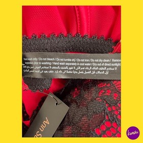 ANN SUMMERS Women's Lace Corset Basque, Red & Black, UK Large D-E | EU 42-44