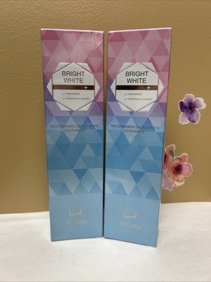 2 X Bright White Nicotinamide Dazzle Whitening Toothpaste 100g Oral Care