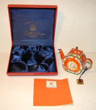 Charlotte Di Vita CAT Hand Painted Miniature COOL CATS Teapot W/ Box 1995