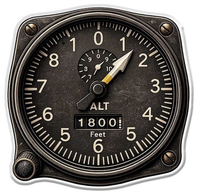 AUFKLEBER HÖHENMESSER LUFTFAHRT FLUGZEUG FRANKREICH AUFKLEBER AZ115
