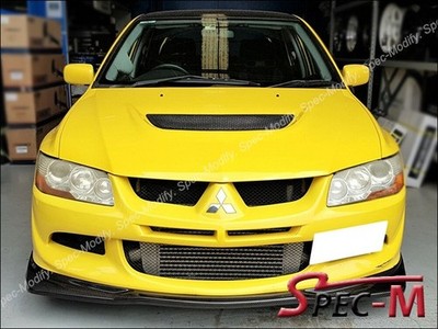 VR Style Carbon Fiber Front Bumper Lip For 2004-2005 Mitsubishi Lancer Evolution
