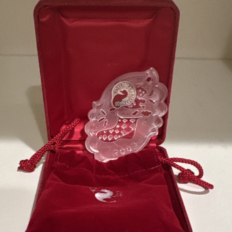 Waterford Crystal Songs Of Christmas Stocking 2005 Ornament