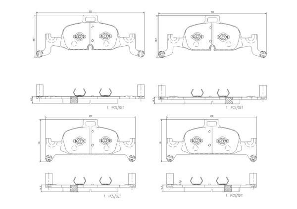 Brembo BremsbeläGe Mit Ausgleichsgewichten Links Rechts FüR Audi A4 B9 Allroad-image