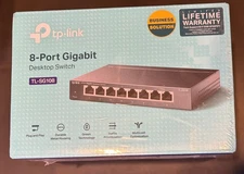 SEALED TP Link Network TL SG108 8Port Switch 1000Mbps RJ45 Desktop Switch NEW