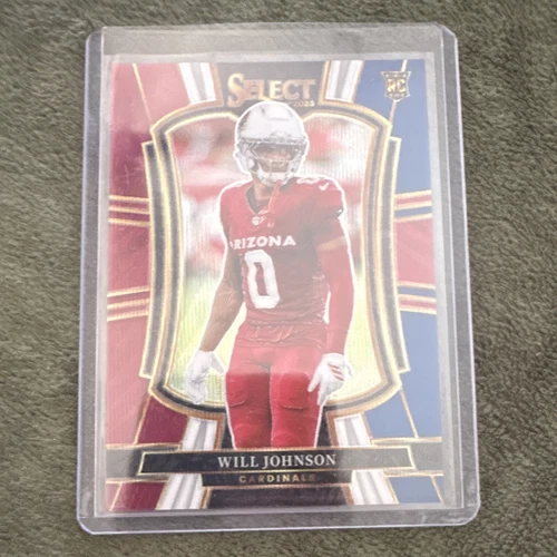 Panini 2025 Select Will Johnson Cardinals Premier Level Tri-Color Prizm RC /299
