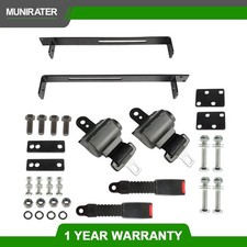2 Retractable Golf Cart Seat Belts And Bracket Kit Fit For EZGO Yamaha Club Car