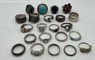 925 Sterling Silver Jewelry Band Cocktail Bypass Rings Lot Size 5 8 US 95.37g