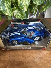 Bburago 1:18 1996 Dodge Viper GTS Coupe Blue White Stripes Diecast w/ Box Italy