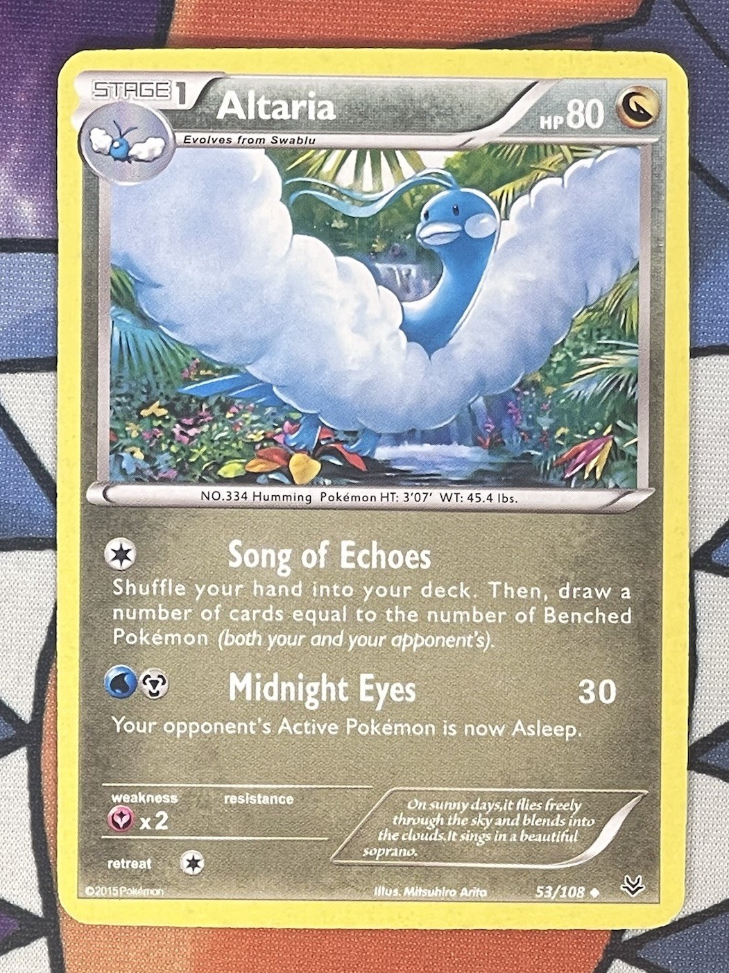 Altaria 53/108 - LP XY Roaring Skies - Pokemon 2015 TCG Card