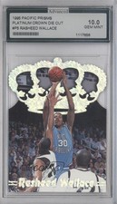 1995 Pacific Prism Draft Picks Platinum Crown Die-Cut Rasheed Wallace #P-5 2b6